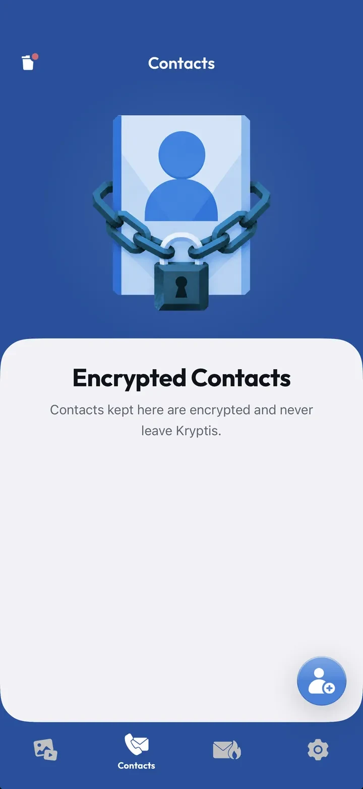 Kryptis 加密联系人 screen